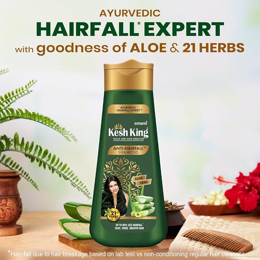 Kesh King Anti-Hairfall Shampoo with Aloe & 21 Ayurvedic Herbs – 200ml