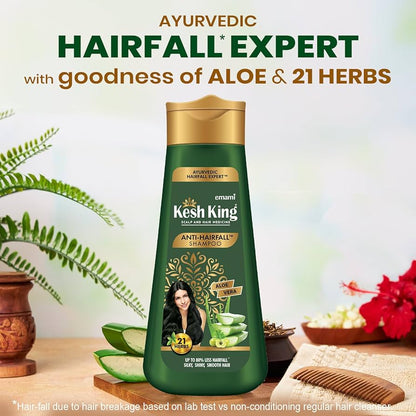 Kesh King Anti-Hairfall Shampoo with Aloe & 21 Ayurvedic Herbs – 200ml