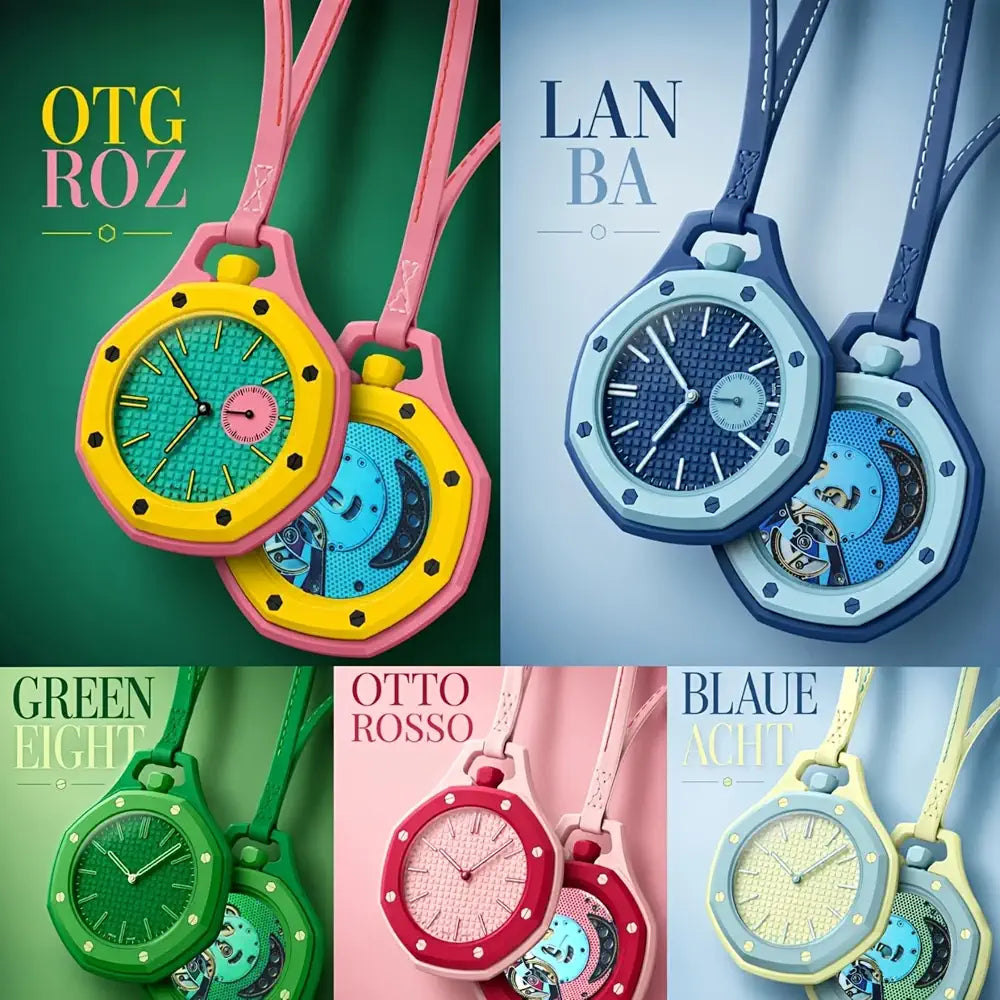 Goldenize Royal Pop Quartz Pocket Watch Pendant – Multicolor Goldenize Royal Pop Quartz Pocket Watch | Multicolor Pendant