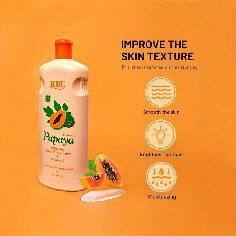 RDL Papaya Extract Whitening Hand and Body Lotion bottle with Vitamin E
