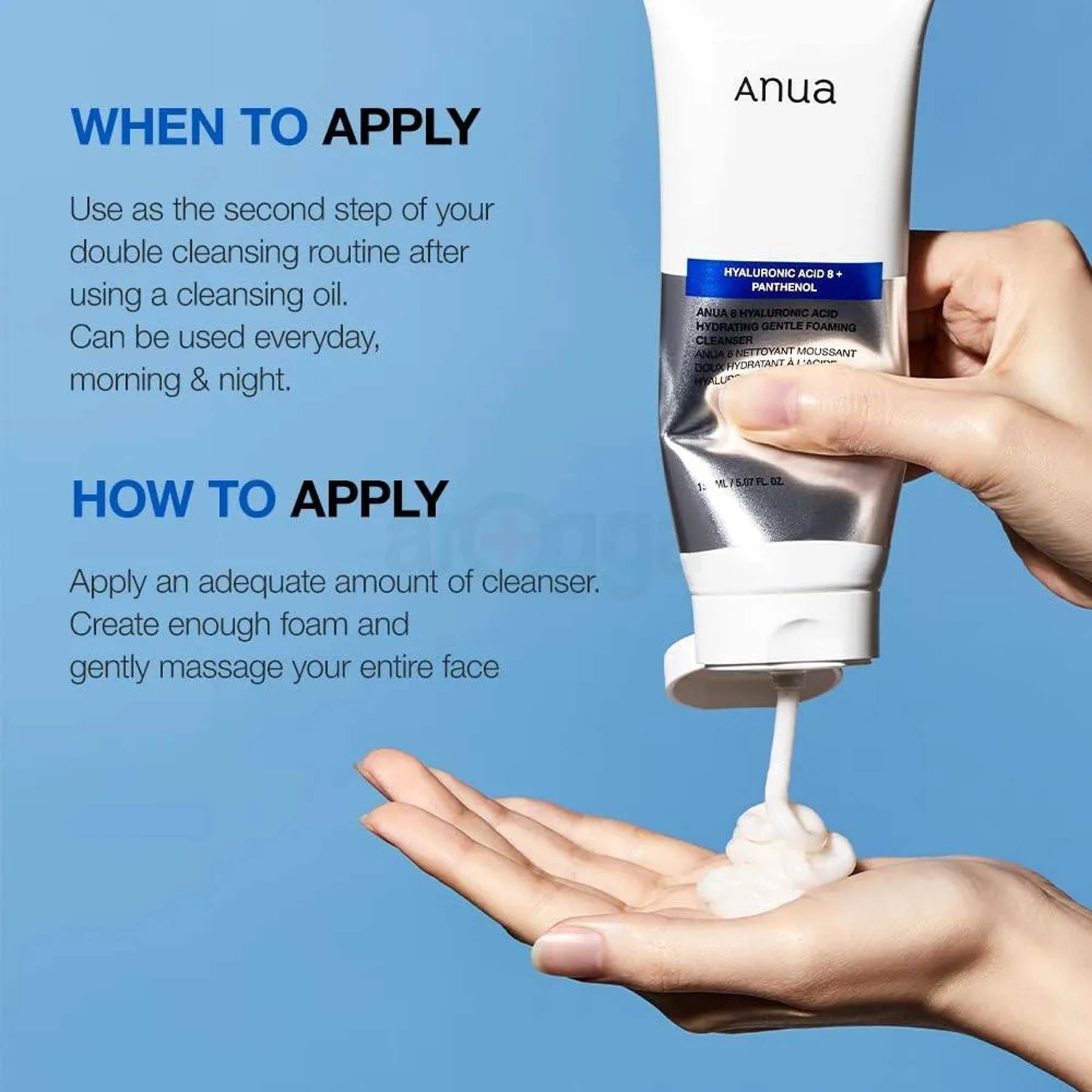 Anua 8 Hyaluronic Acid Hydrating Gentle Foaming Cleanser - 150ml