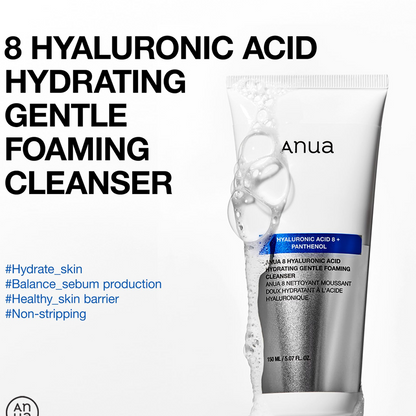 Anua 8 Hyaluronic Acid Hydrating Gentle Foaming Cleanser - 150ml