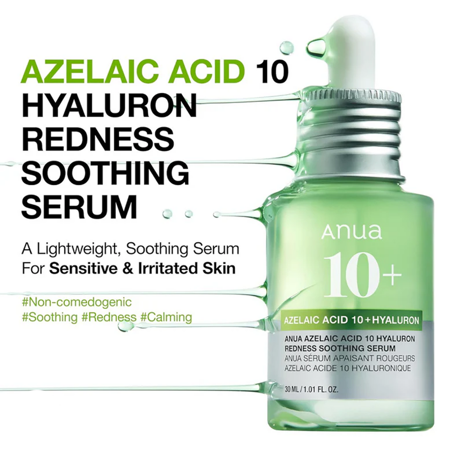 Anua Azelaic Acid 10+ Hyaluron Redness Soothing Serum - 30ml
