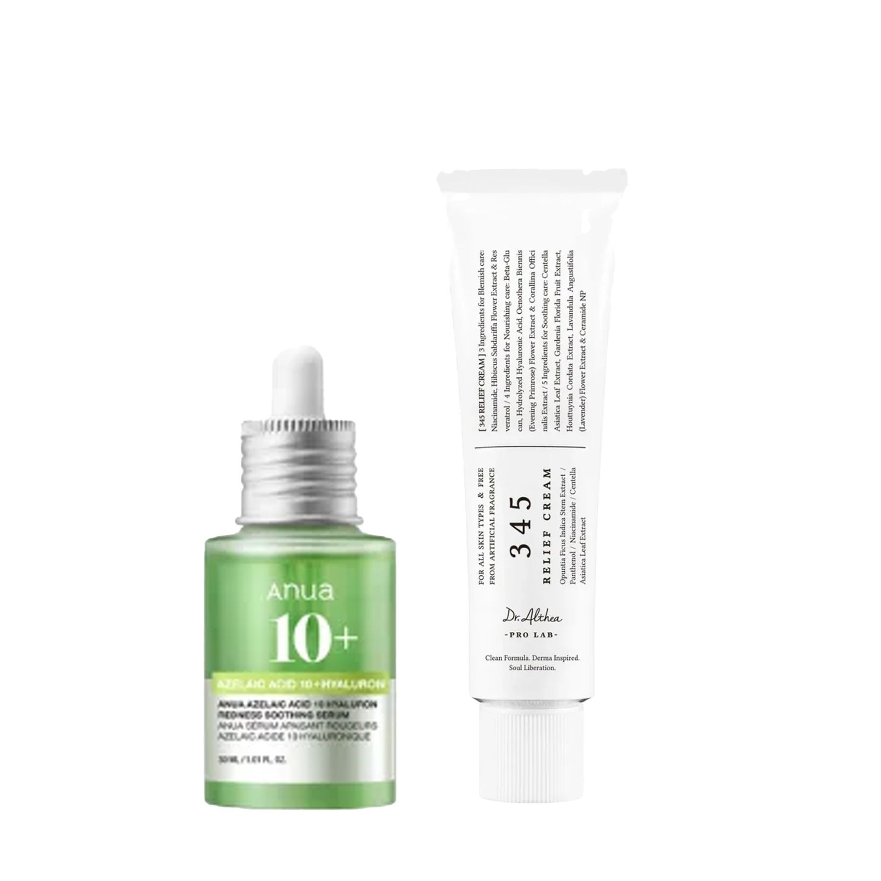 Special Bundle Anua Azelaic Acid 10+ Hyaluron Redness Soothing Serum +Dr. Althea - 345 Relief Cream
