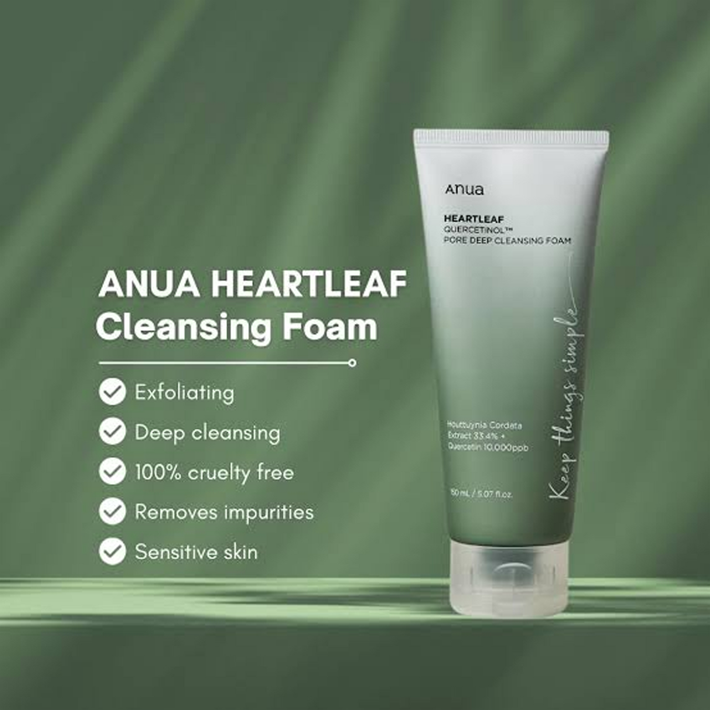 Anua Heartleaf Quercetinol Pore Deep Cleansing Foam - 150ml