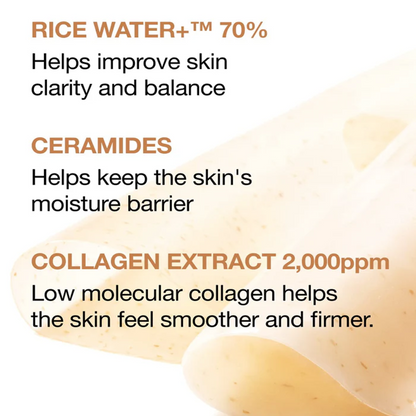 Anua Rice 70+ Ceramide Glow Collagen Mask - 38g