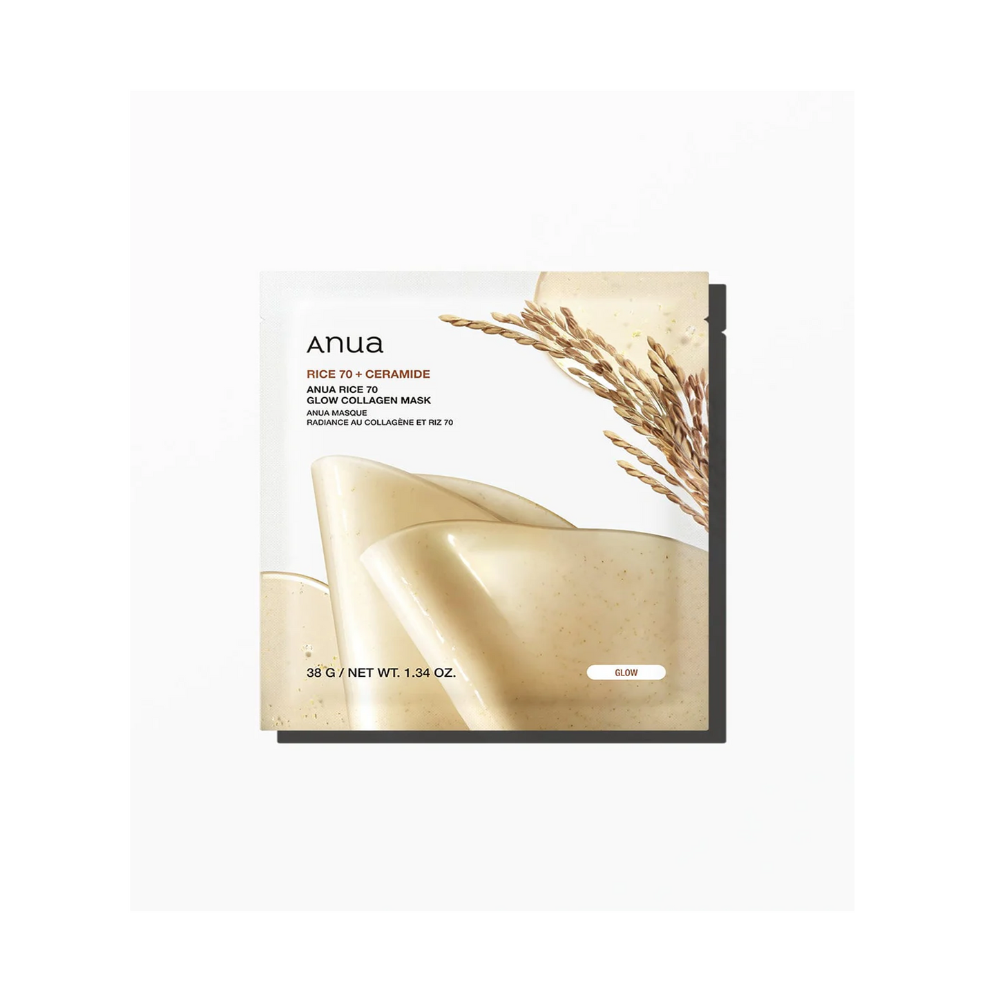 Anua Rice 70+ Ceramide Glow Collagen Mask - 38g