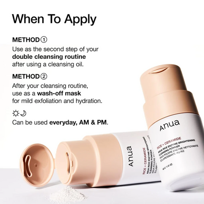 Anua Rice Enzyme Brightening Cleansing Powder - 40g