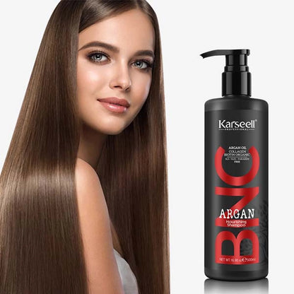 Special Offer Bundle Karseell Keratin Straightening Treatment with Organic Biotin Shampoo, Collagen Detangle Conditioner, Relax and Repair Dry Damaged Hair, BNC Professional Results - 500 ml