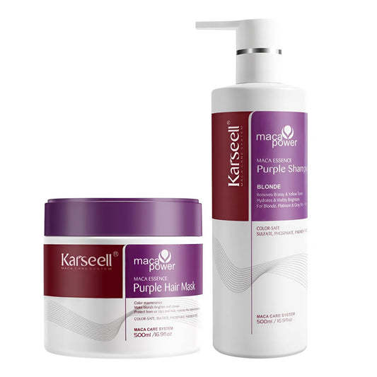 Karseell Purple Shampoo & Hair Mask Bundle (500ml Each)