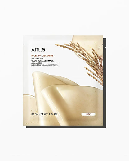 Anua Rice 70+ Ceramide Glow Collagen Mask – 38g
