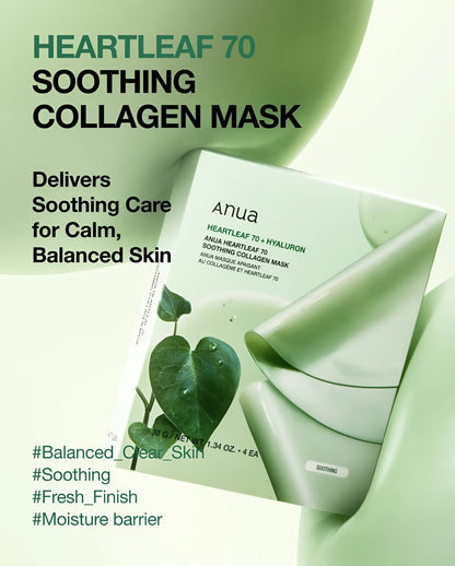 Anua Heartleaf 70 + Hyaluron Soothing Collagen Mask – 38g