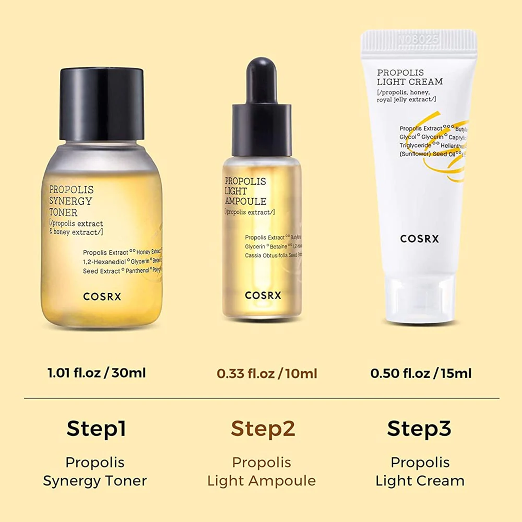 Cosrx Honey Glow Kit - 3 step