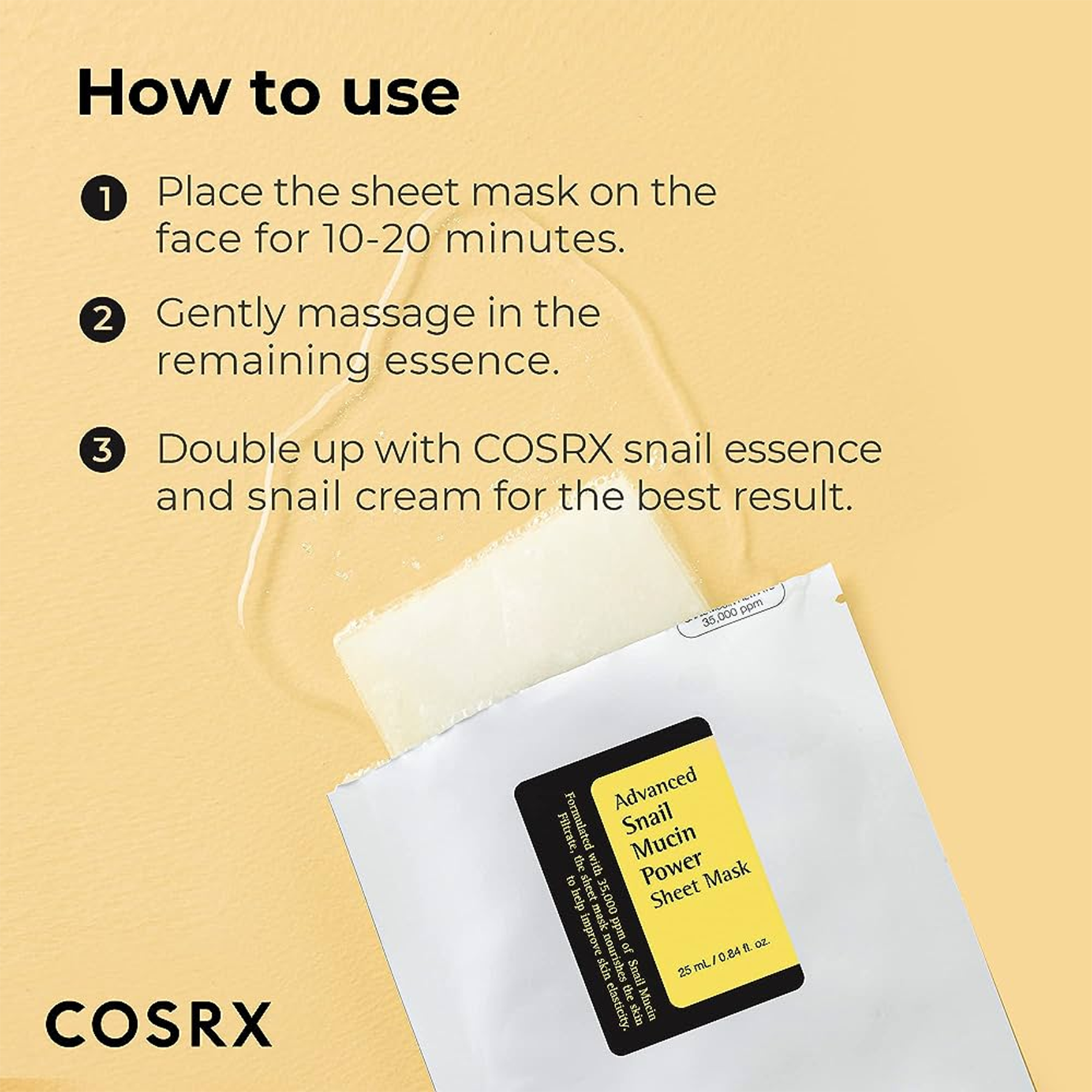Cosrx Snail Mucin Power Sheet Mask - 25ml