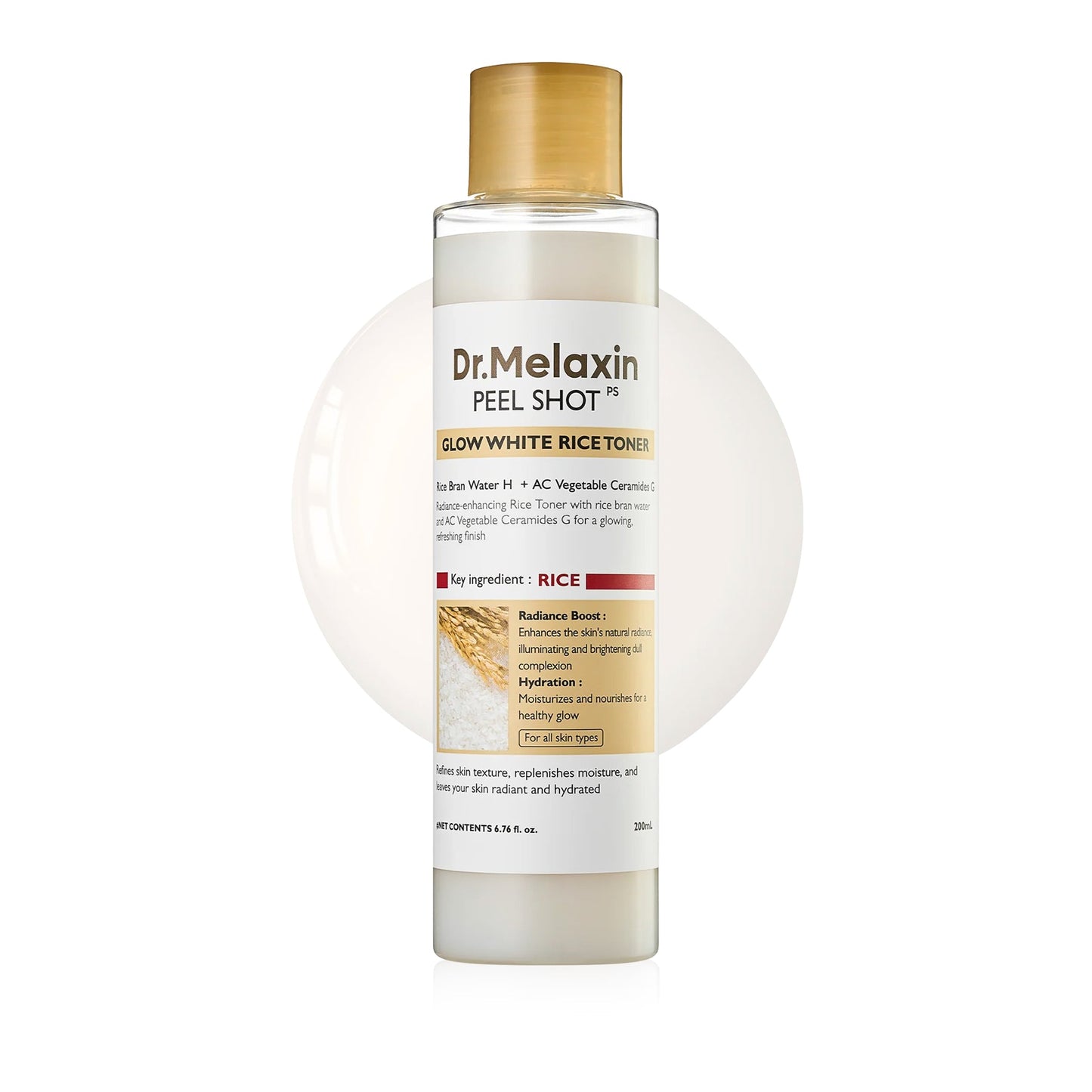 Dr.Melaxin Peel Shot Glow White Rice Toner - 200ml