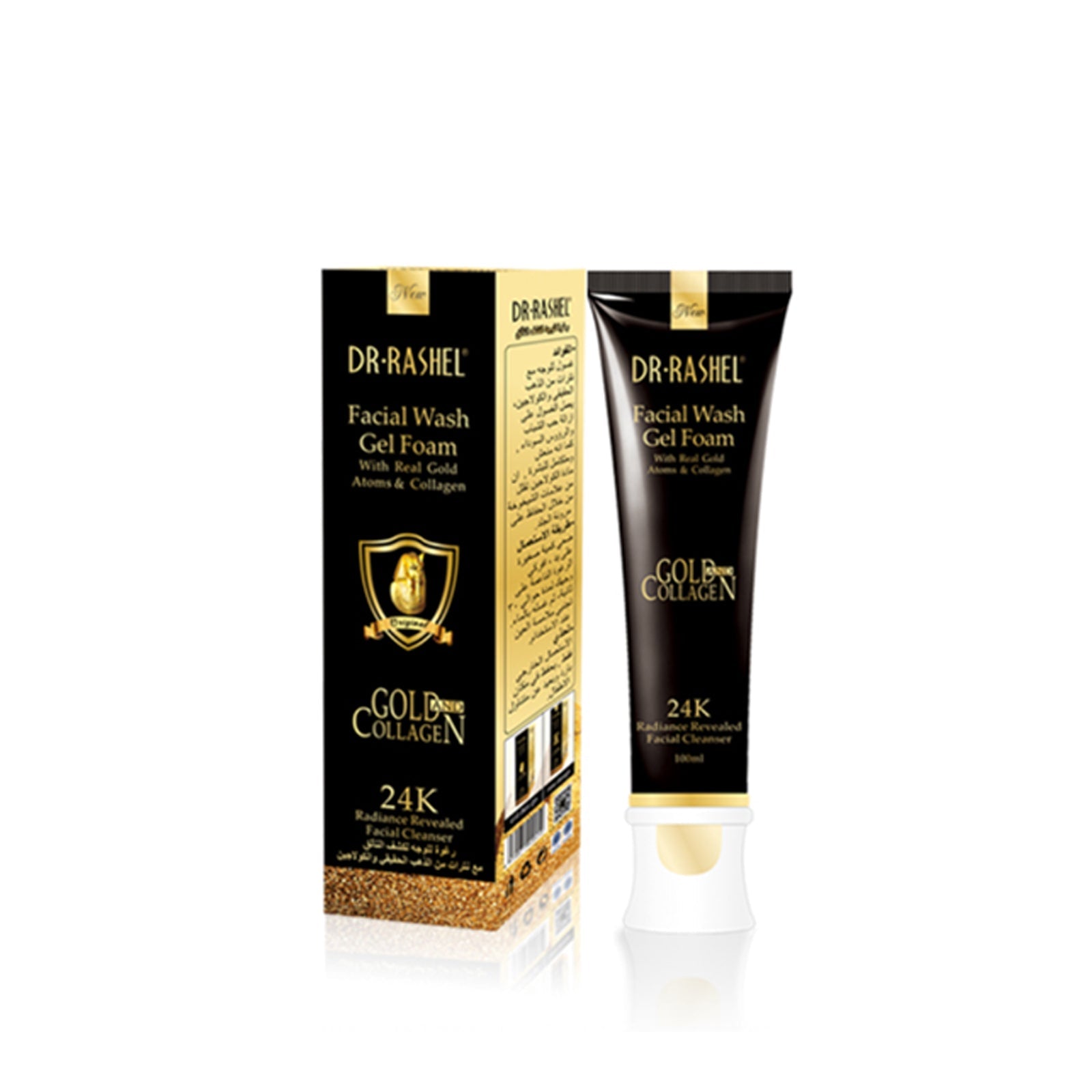 Dr.Rashel 24K Gold And Collagen Facial Wash Gel Foam - 100ml