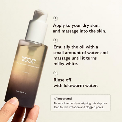 Haruharu Wonder Black Rice Moisture Deep Cleansing Oil -150ml