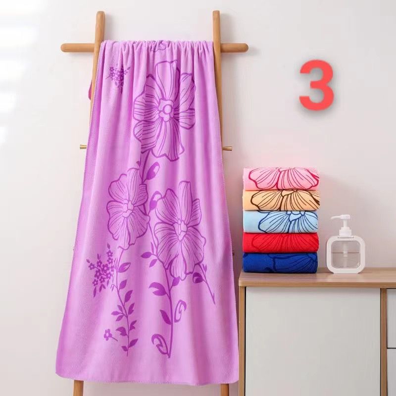Floral printed towels 2pcs set.