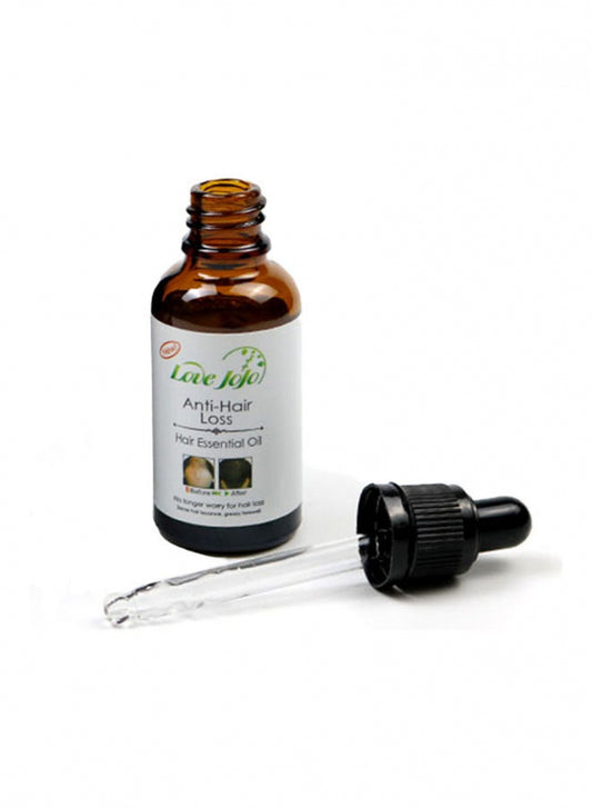 Love Jojo Anti-Hair Loss Hair Essential Oil 30ml bottle and box
