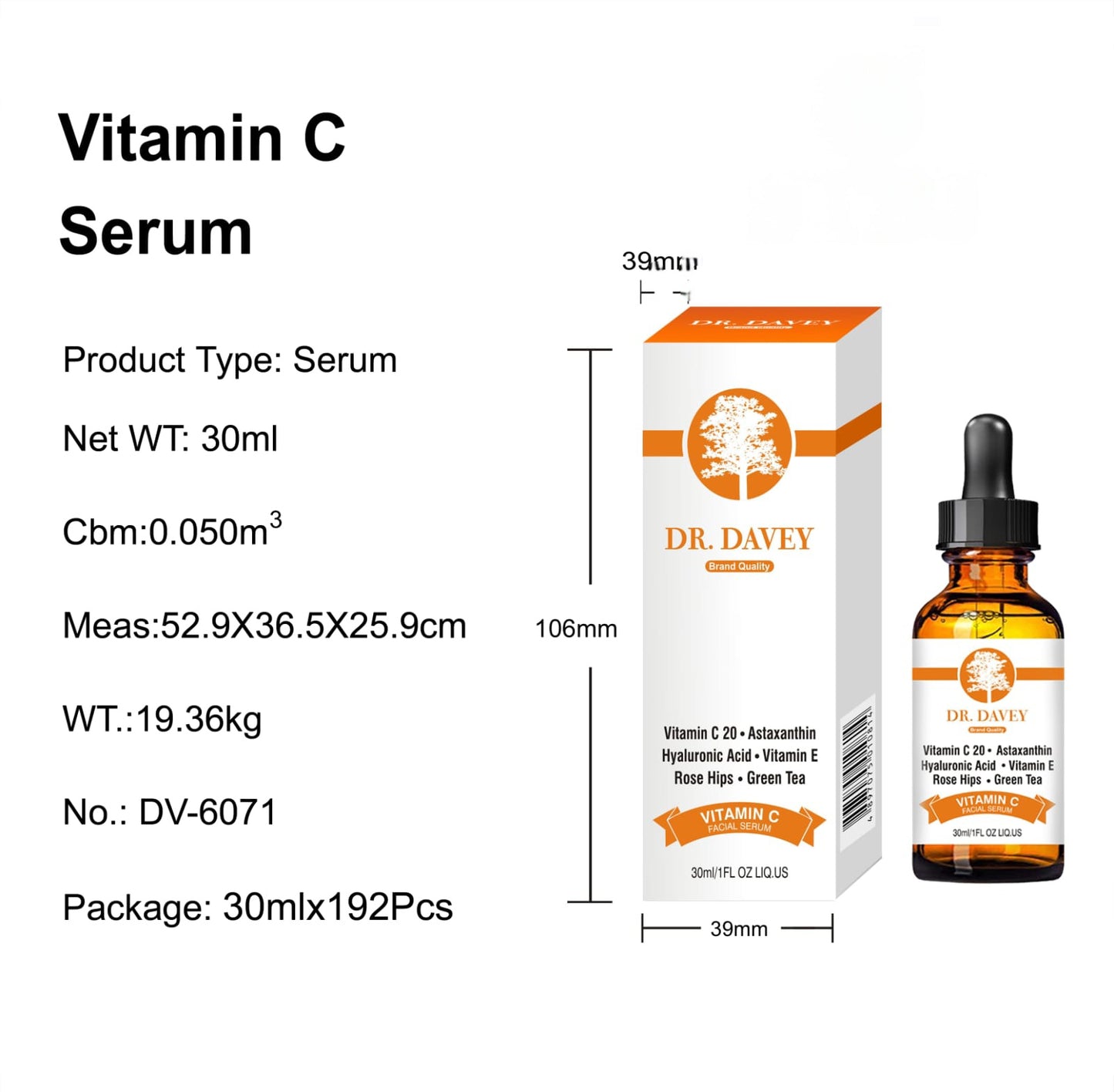 Dr. Davey Vitamin C Face Serum – 30ml