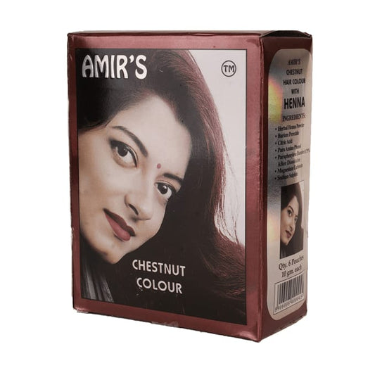 AMIR’S Chestnut Hair Colour with Henna Box – Herbal Hair Dye
