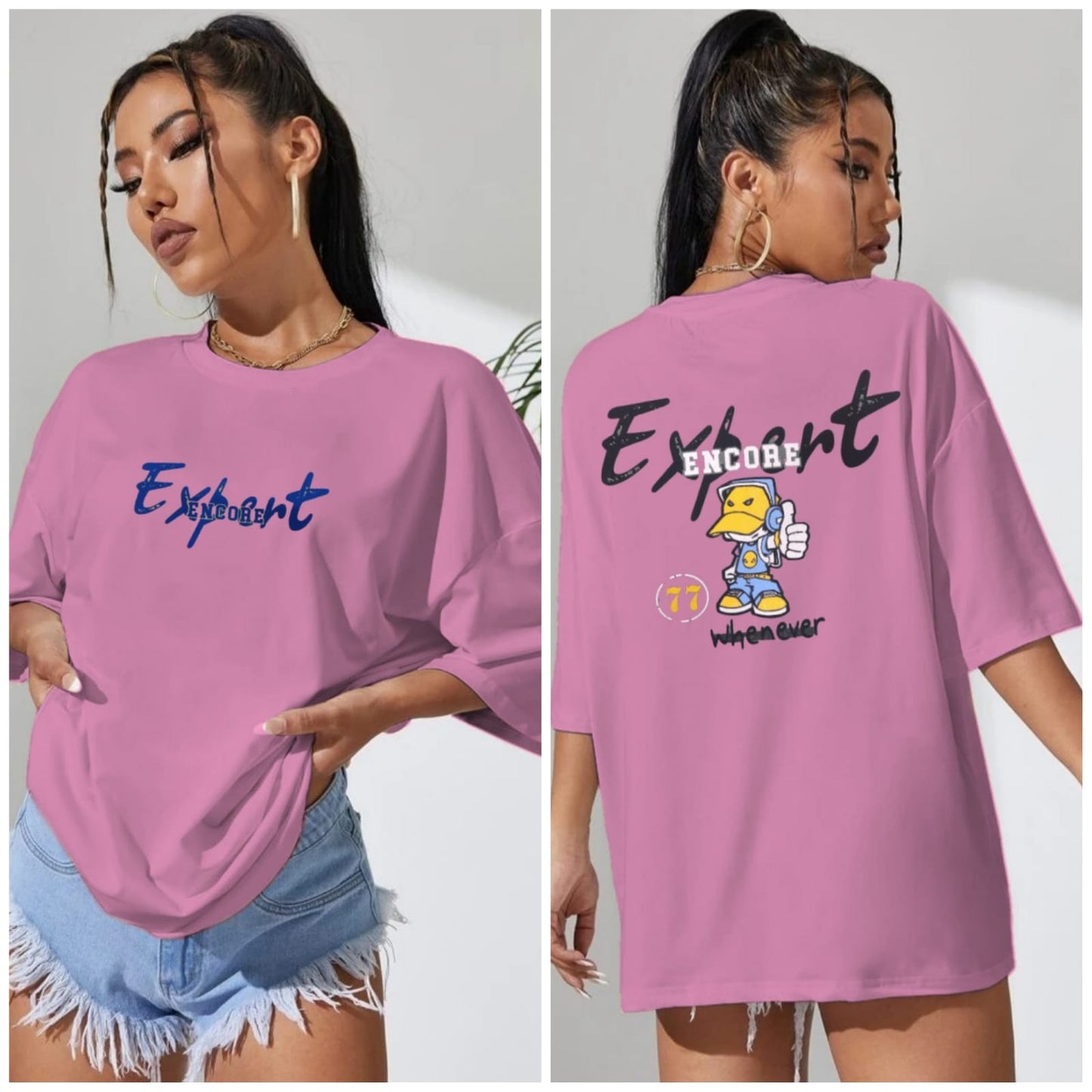 Oversized Cartoon Graphic T-Shirt