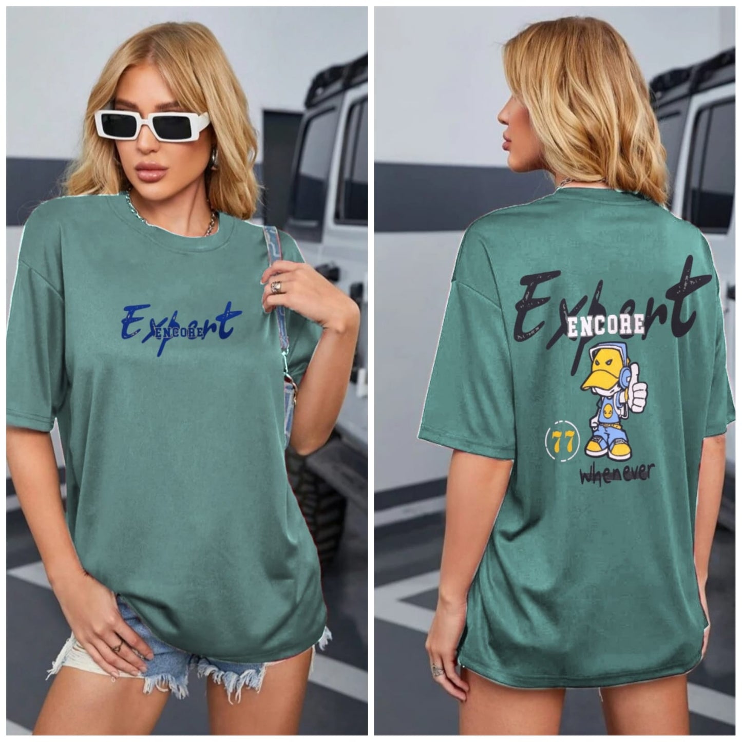 Oversized Cartoon Graphic T-Shirt