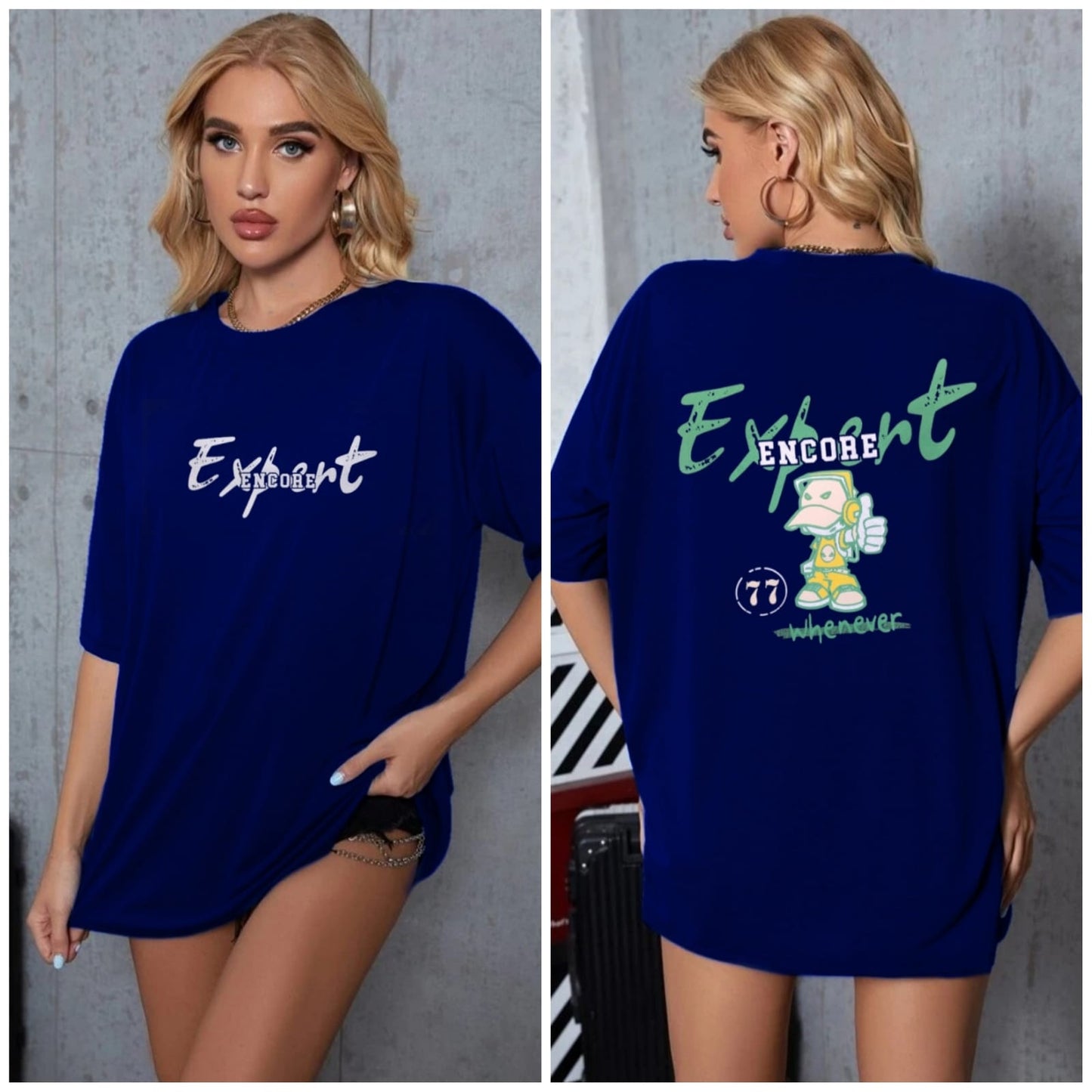 Oversized Cartoon Graphic T-Shirt