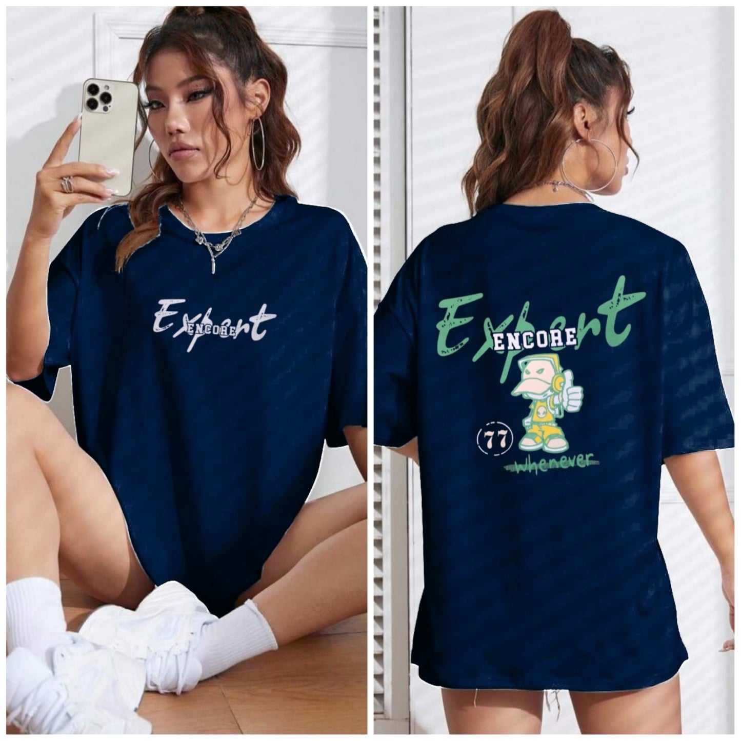 Oversized Cartoon Graphic T-Shirt
