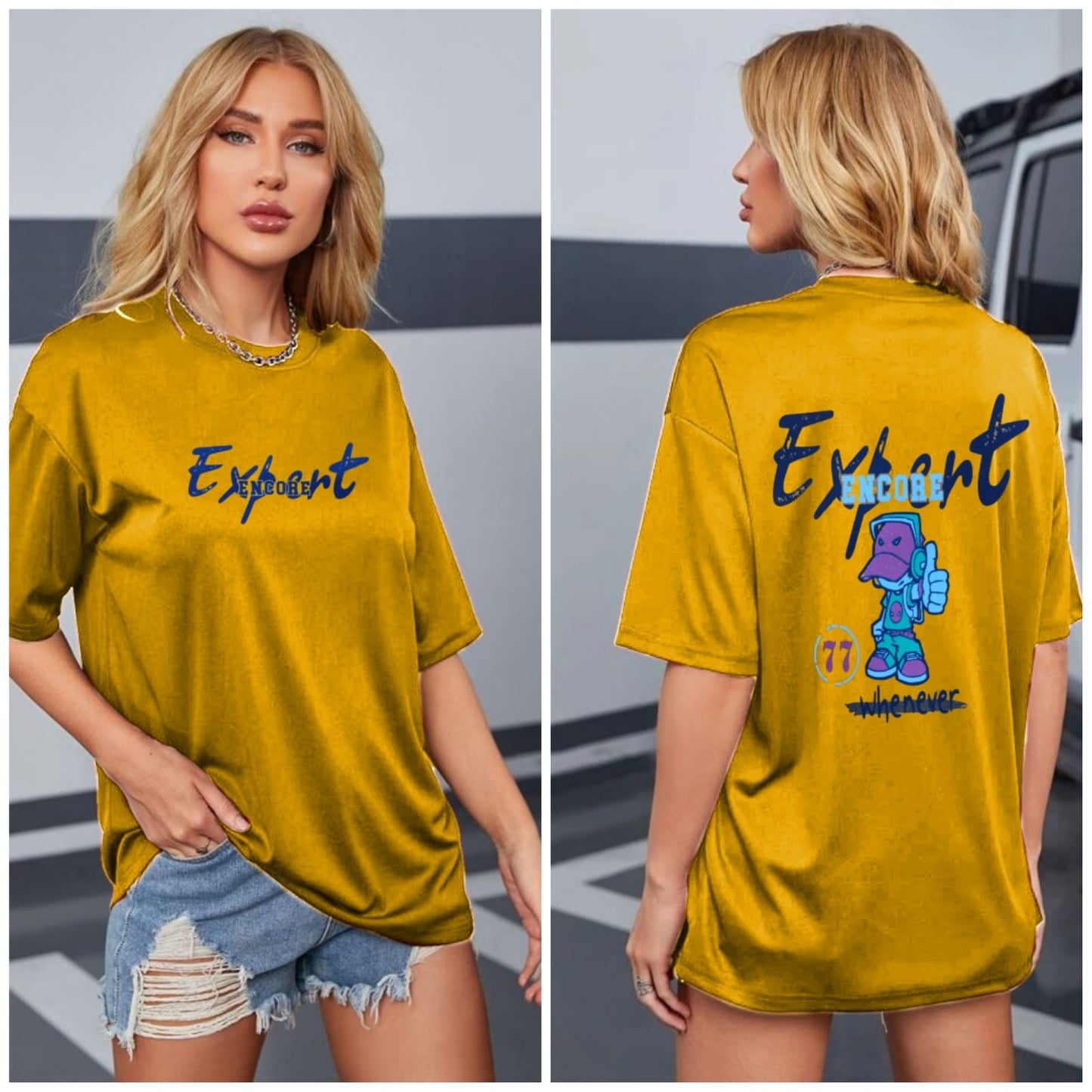 Oversized Cartoon Graphic T-Shirt