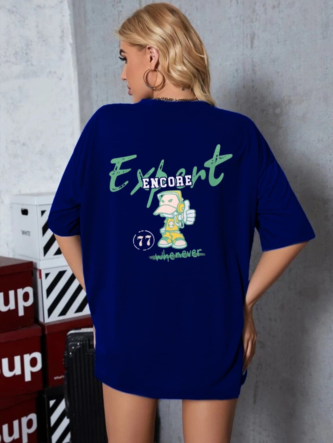 Oversized Cartoon Graphic T-Shirt