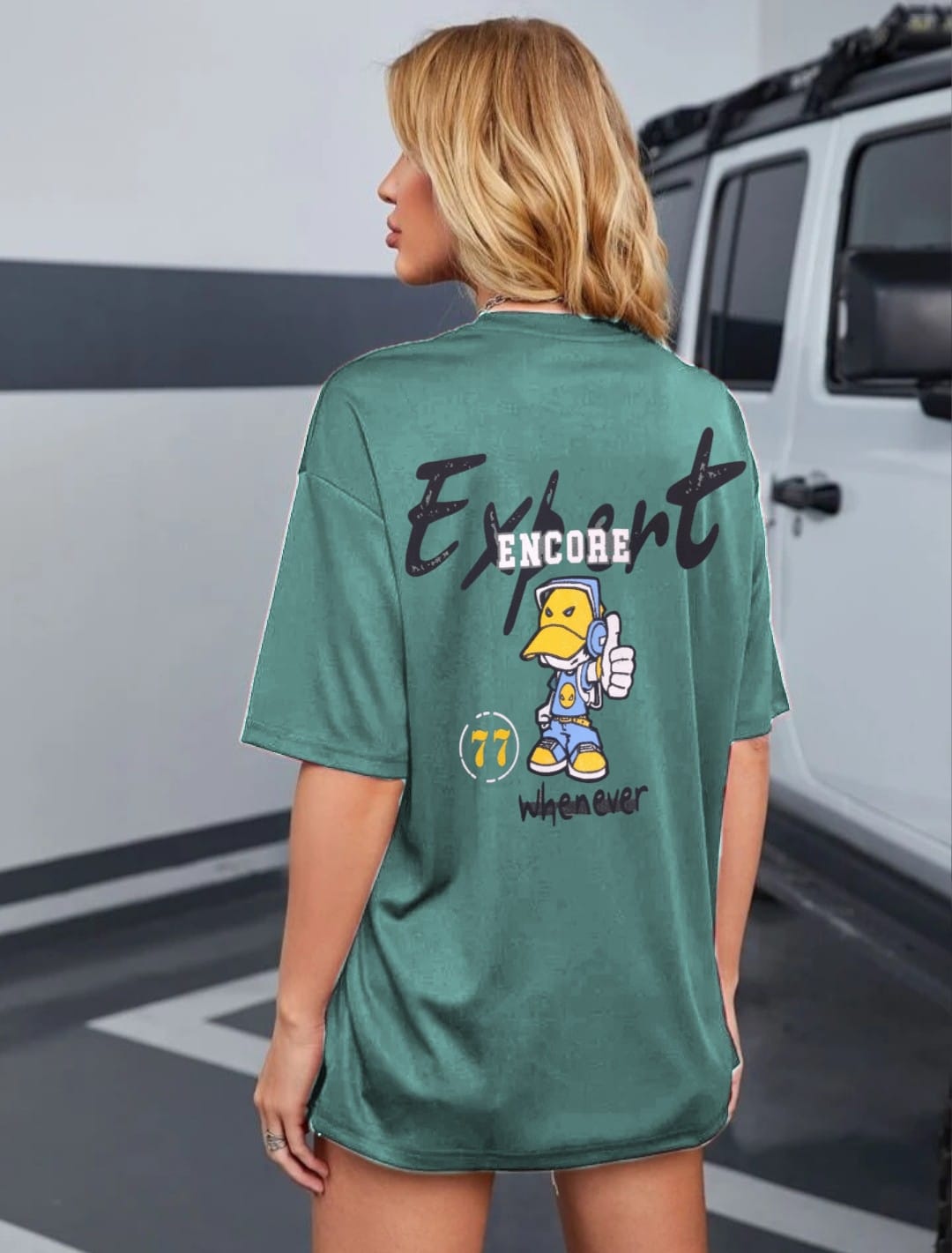 Oversized Cartoon Graphic T-Shirt