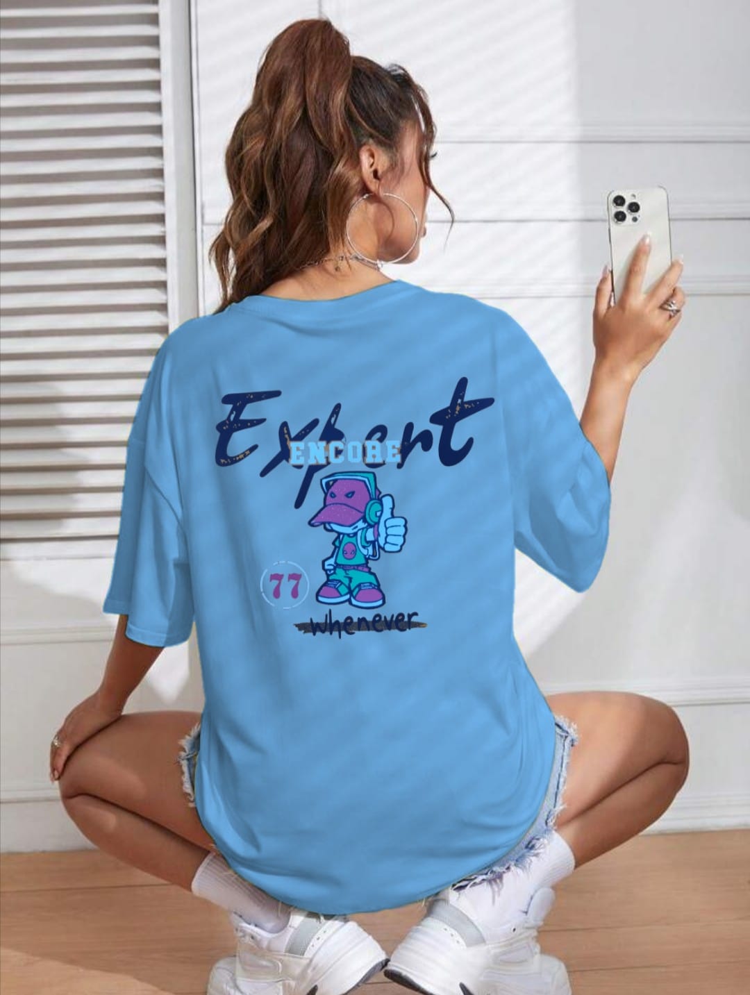 Oversized Cartoon Graphic T-Shirt