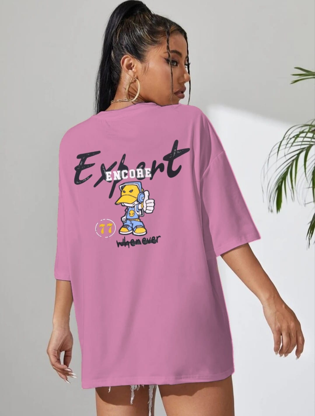 Oversized Cartoon Graphic T-Shirt