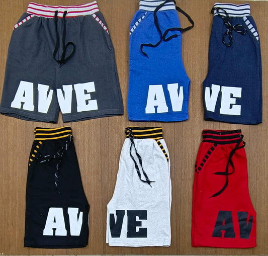 AV Print Men’s Cotton Shorts in 6 Color Variants