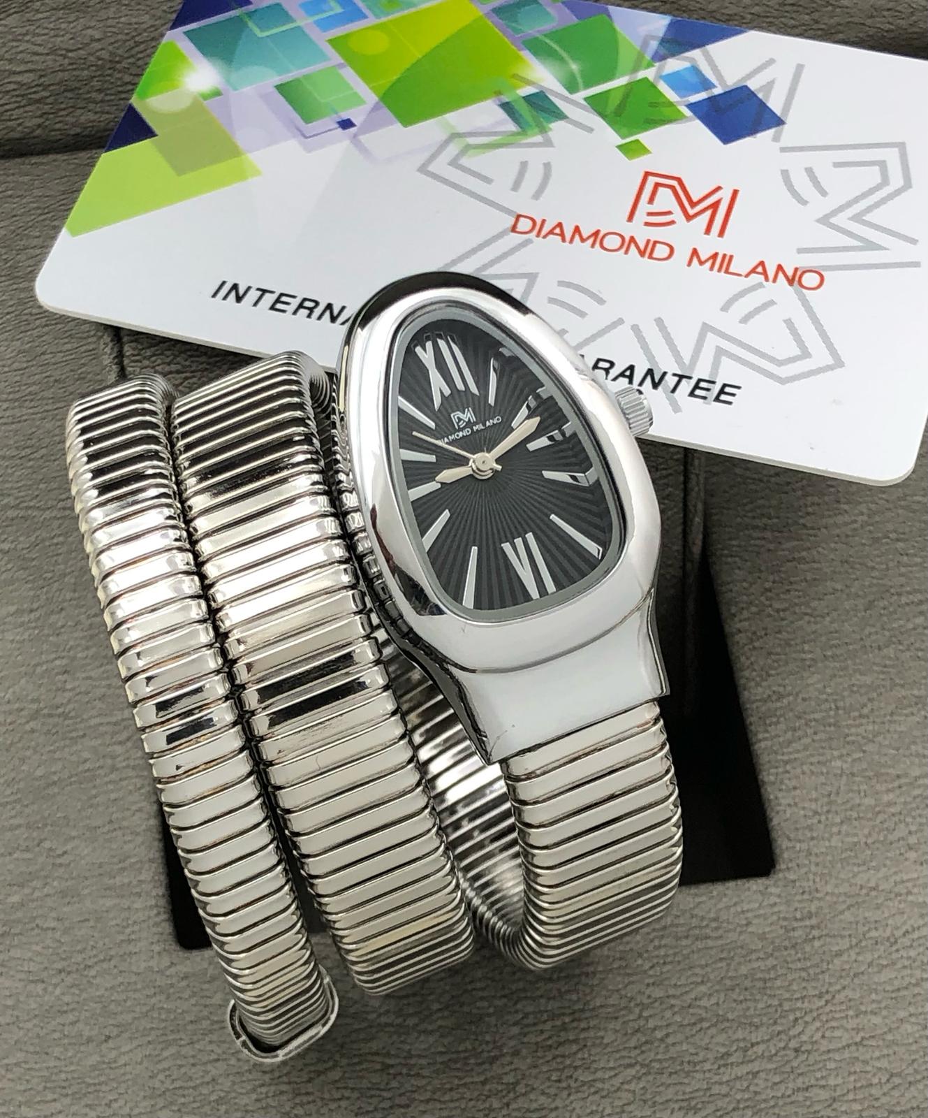 Diamond Milano Silver Wrap Watch