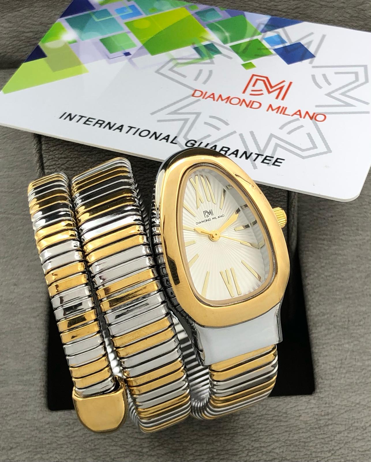 Diamond Milano Silver Wrap Watch
