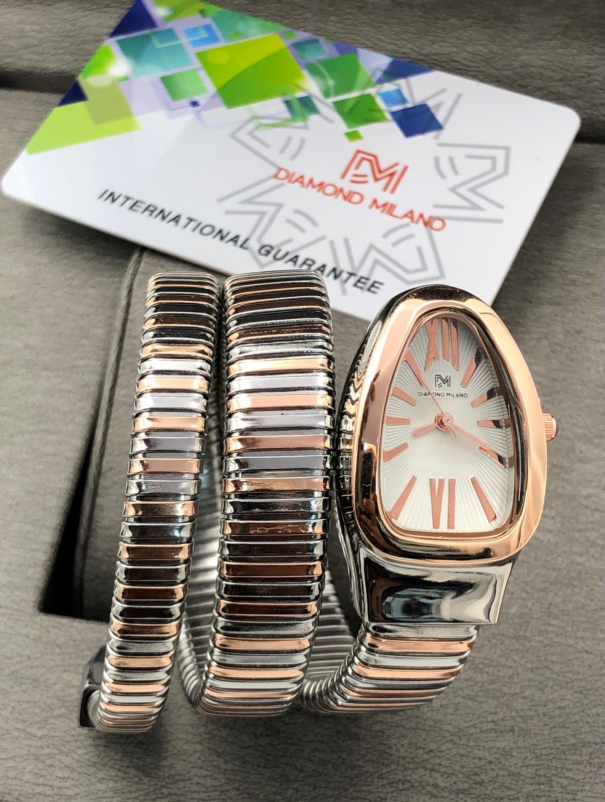Diamond Milano Silver Wrap Watch