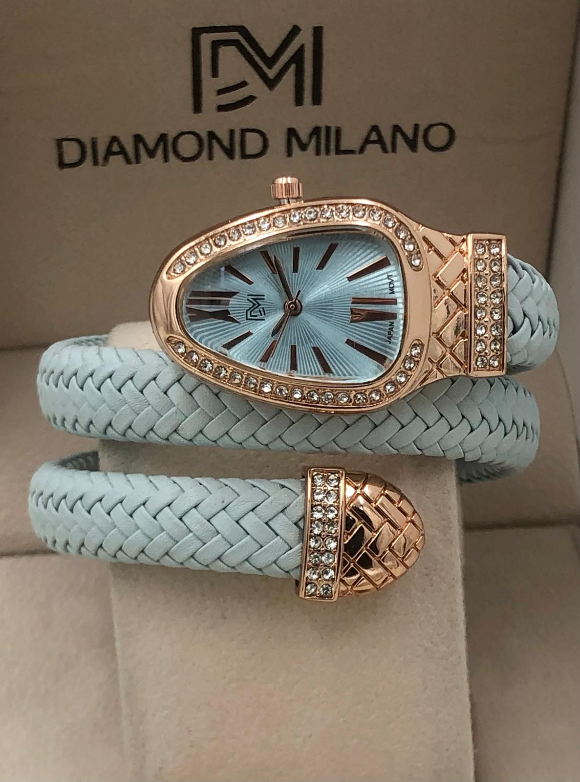 Diamond Milano Ladies Snake Strap Watch
