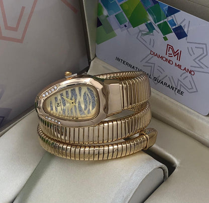 Diamond Milano Luxury Spiral Bracelet Watch