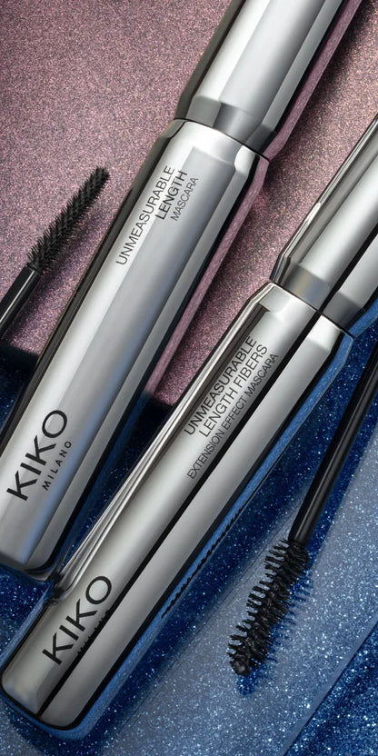 Kiko extension effect mascara unmeasurable length fibers.