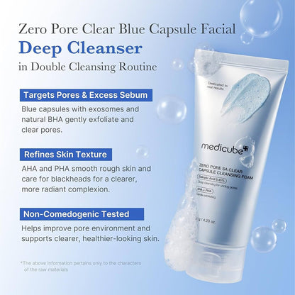Medicube Zero Pore SA Clear Capsule Cleansing Foam - 120g