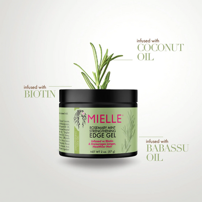 Mielle Rosemary Mint Strengthening Edge Gel (57g).