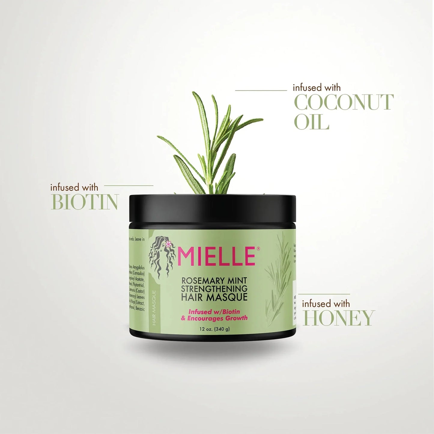 Mielle Rosemary Mint Strengthening Hair Masque - (340g)