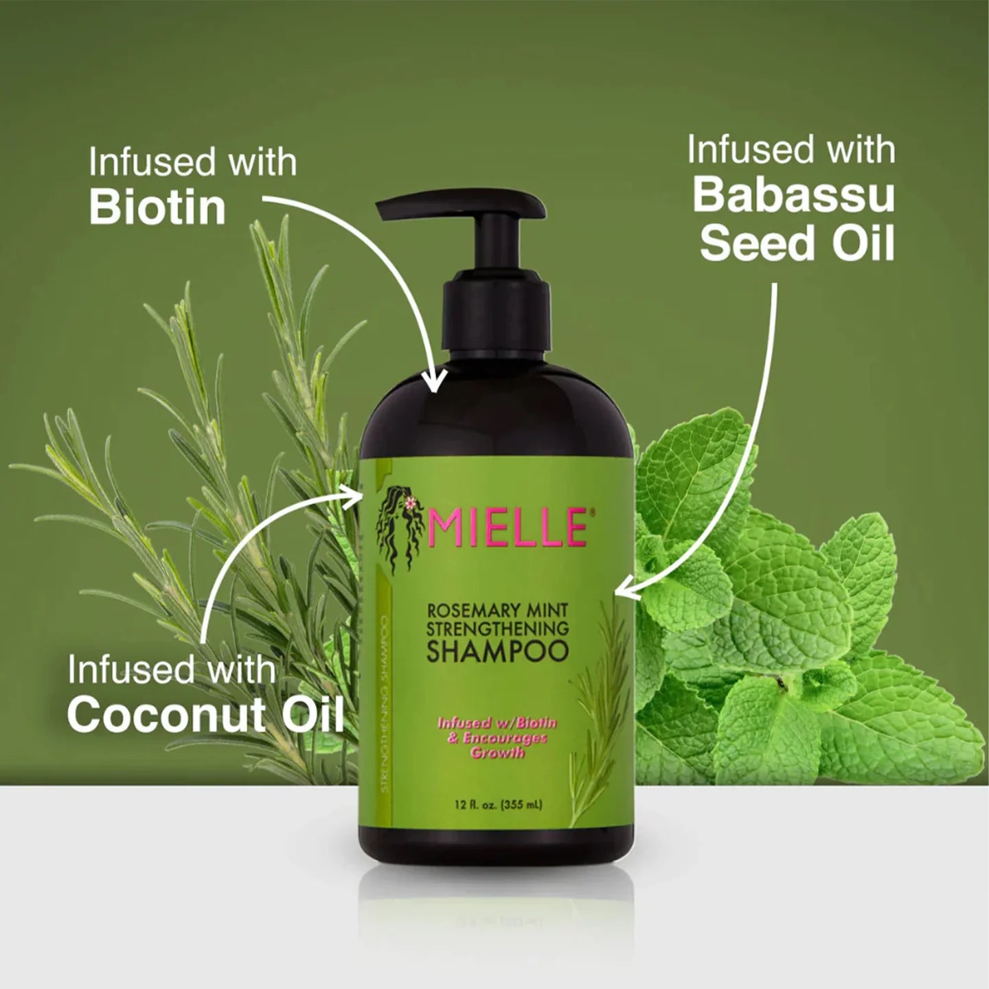 Mielle Rosemary Mint Strengthening Shampoo - (355ml)