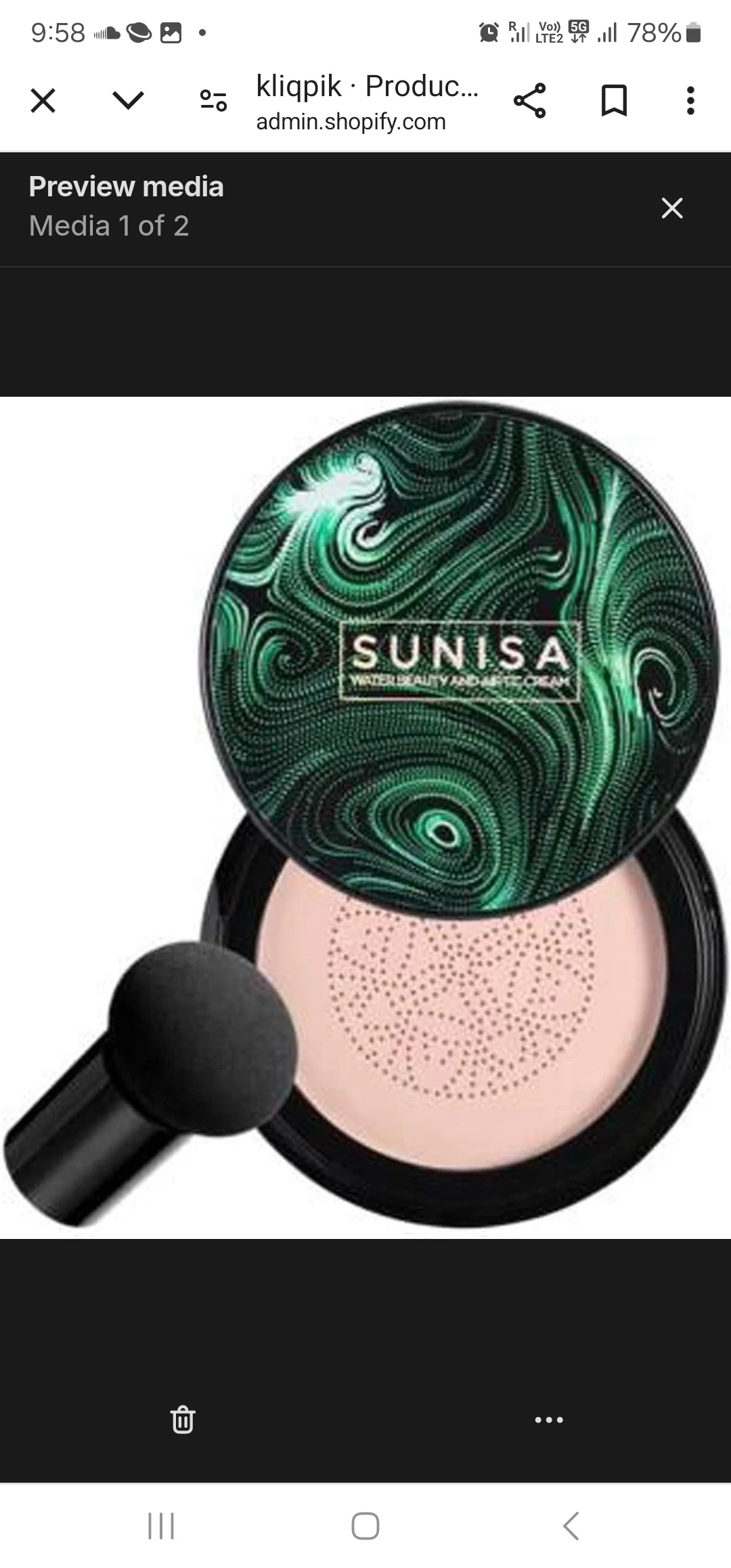 Sunisa Water Beauty And Air Pad Cc Cream.