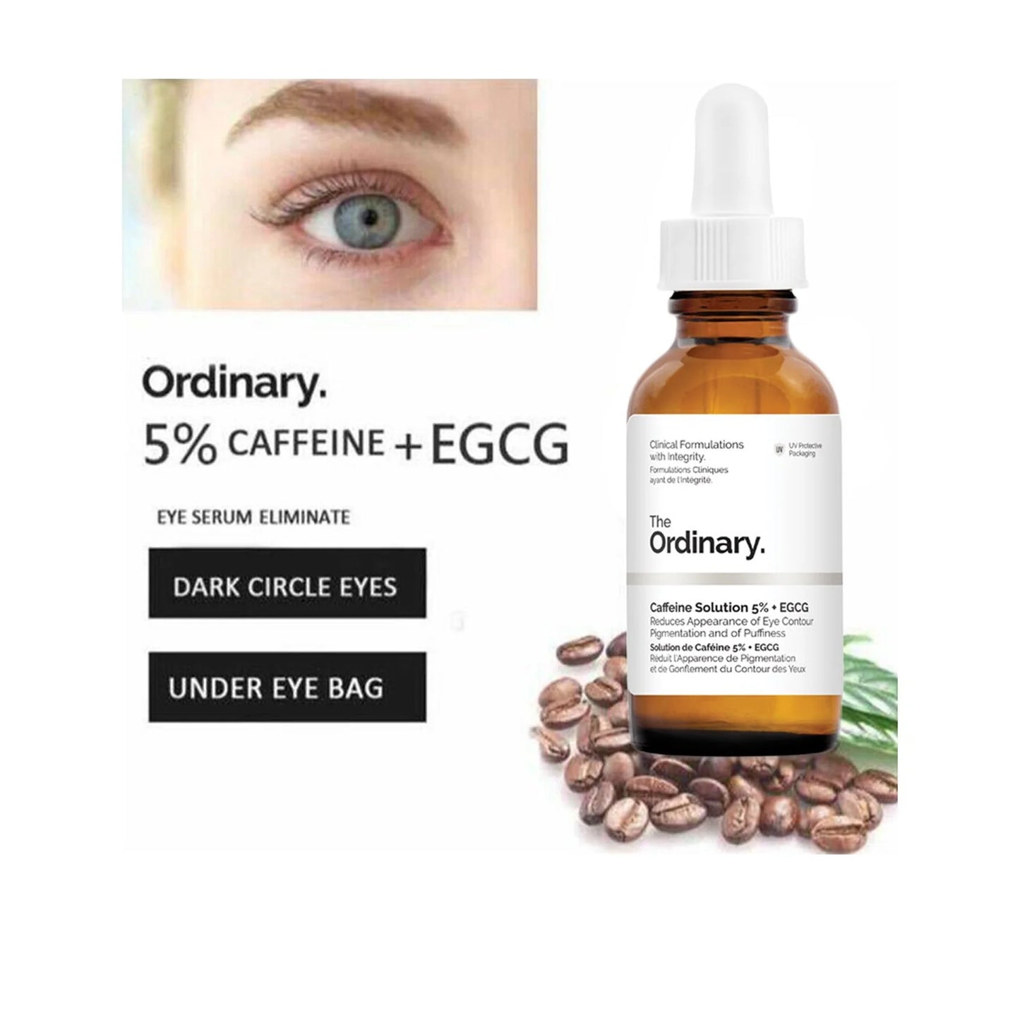 The Ordinary Caffeine Solution 5% + EGCG Reduce Dark Circle & Under Eye Puffiness (30ml)