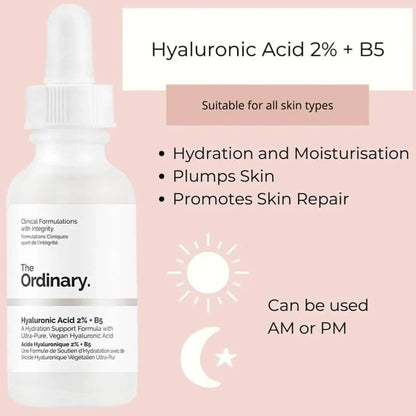 द ऑर्डिनरी हायलूरोनिक एसिड 2% + B5 (30ml)