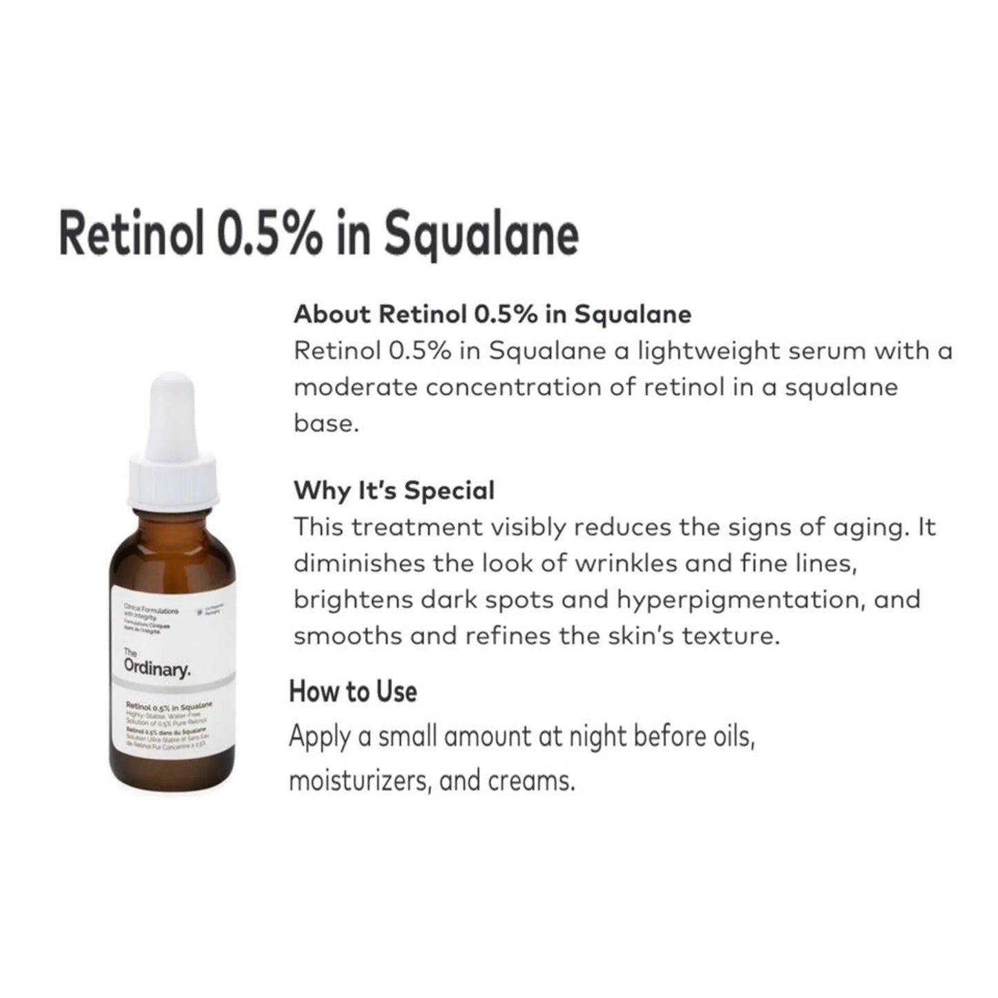 The Ordinary Retinol 0.5% in Squalane (30ml)