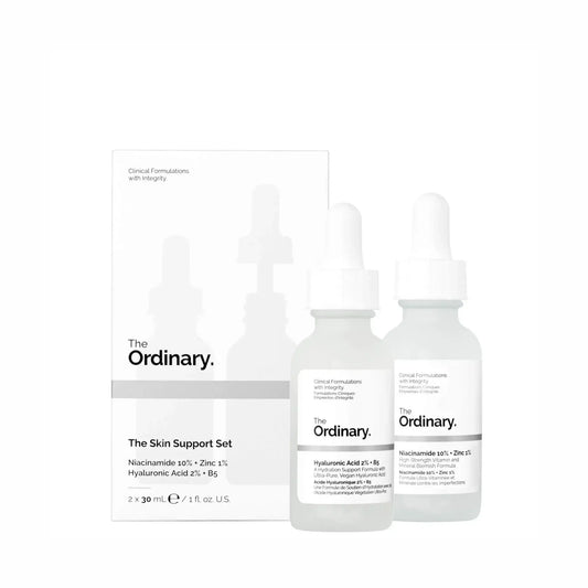 The Ordinary The Skin Support Set - Niacinamide + Hyaluronic Acid Serum - 2x30ml